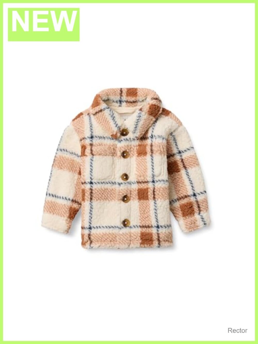 Unisex Baby Toddler Sherpa Fleece Overshirt Jacket Button Front Pockets